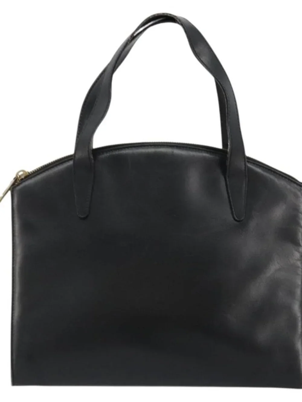 GUCCI Hand Bag Leather Black Gold 000 2058 0569 0 Auth